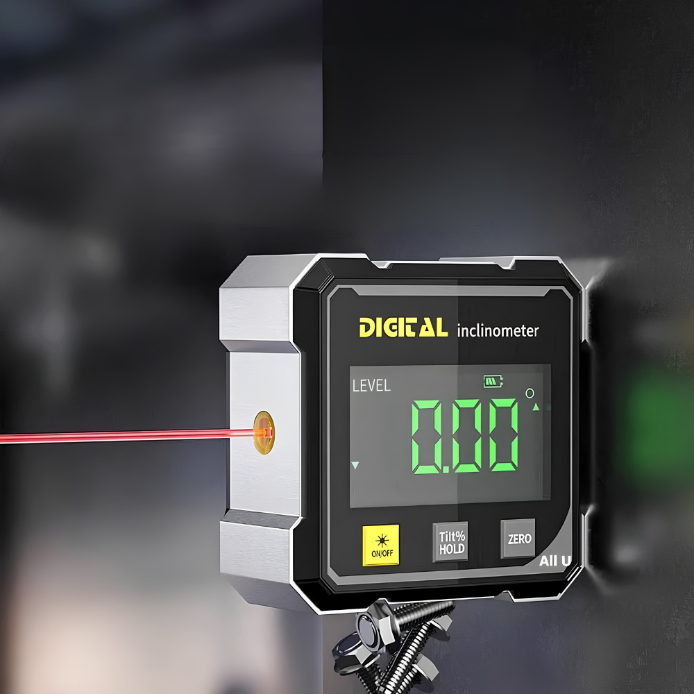 Pocket Digital Level Protractor Inclinometer Professional Digital Display Angle Gauge 360 Degree Magnetic Electronic Level Laser