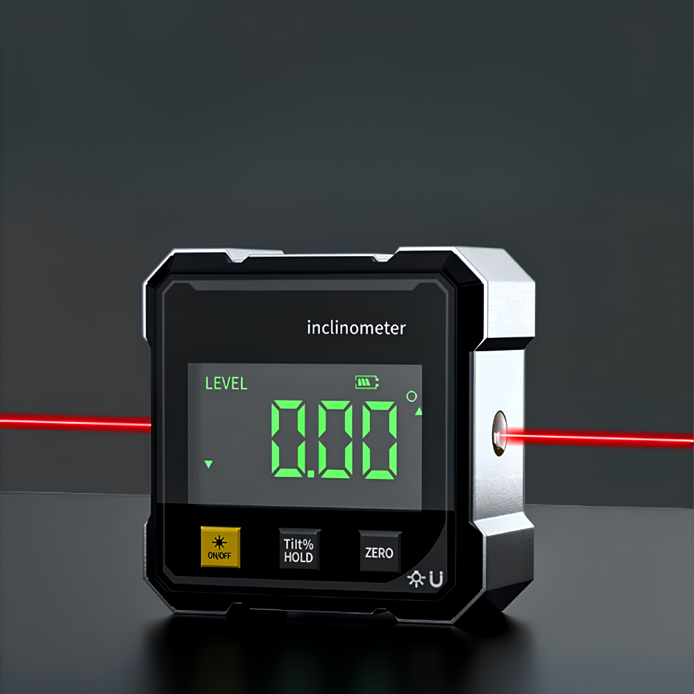 Pocket Digital Level Protractor Inclinometer Professional Digital Display Angle Gauge 360 Degree Magnetic Electronic Level Laser